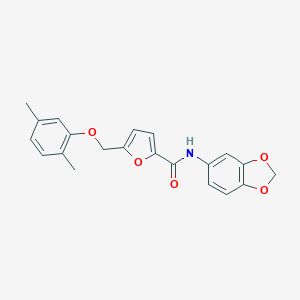 molecular formula C21H19NO5 B280428 N-(1,3-benzodioxol-5-yl)-5-[(2,5-dimethylphenoxy)methyl]-2-furamide 