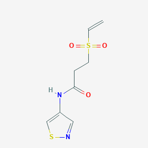 3-Ethenylsulfonyl-N-(1,2-thiazol-4-yl)propanamide