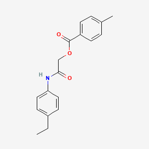 molecular formula C18H19NO3 B2804284 [2-(4-乙基苯胺基)-2-氧乙基] 4-甲基苯甲酸酯 CAS No. 390393-51-8