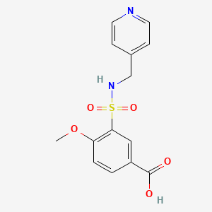 4-Methoxy-3-[(pyridin-4-ylmethyl)sulfamoyl]benzoic acid