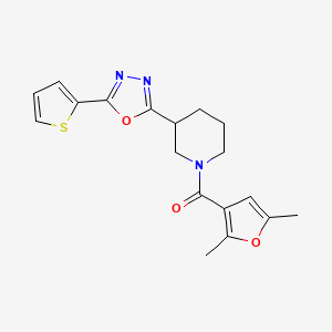 (2,5-Dimethylfuran-3-yl)(3-(5-(thiophen-2-yl)-1,3,4-oxadiazol-2-yl)piperidin-1-yl)methanone