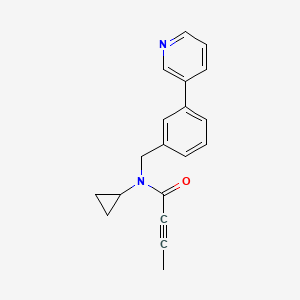 N-Cyclopropyl-N-[(3-pyridin-3-ylphenyl)methyl]but-2-ynamide