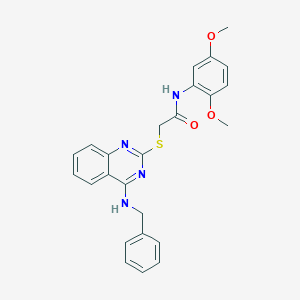 2-{[4-(benzylamino)quinazolin-2-yl]sulfanyl}-N-(2,5-dimethoxyphenyl)acetamide