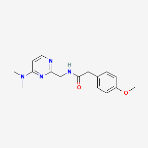 molecular formula C16H20N4O2 B2804301 N-((4-(dimethylamino)pyrimidin-2-yl)methyl)-2-(4-methoxyphenyl)acetamide CAS No. 1797619-69-2