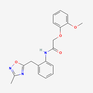 2-(2-METHOXYPHENOXY)-N-{2-[(3-METHYL-1,2,4-OXADIAZOL-5-YL)METHYL]PHENYL}ACETAMIDE