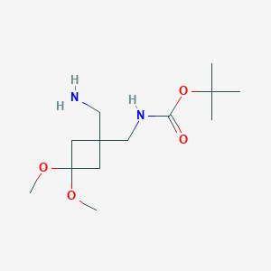 Tert-butyl N-[[1-(aminomethyl)-3,3-dimethoxycyclobutyl]methyl]carbamate