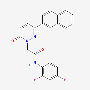 molecular formula C22H15F2N3O2 B2804314 N-(2,4-difluorophenyl)-2-(3-naphthalen-2-yl-6-oxopyridazin-1-yl)acetamide CAS No. 941883-20-1