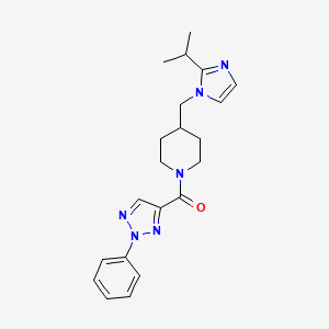 (4-((2-isopropyl-1H-imidazol-1-yl)methyl)piperidin-1-yl)(2-phenyl-2H-1,2,3-triazol-4-yl)methanone