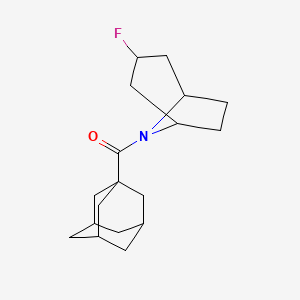 molecular formula C18H26FNO B2804323 1-Adamantyl-(3-fluoro-8-azabicyclo[3.2.1]octan-8-yl)methanone CAS No. 2310127-94-5