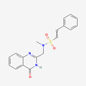 N-methyl-N-[(4-oxo-3,4-dihydroquinazolin-2-yl)methyl]-2-phenylethene-1-sulfonamide