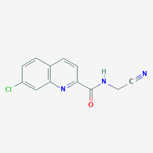 molecular formula C12H8ClN3O B2804327 7-chloro-N-(cyanomethyl)quinoline-2-carboxamide CAS No. 1424381-66-7