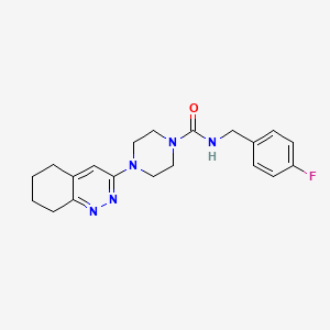 molecular formula C20H24FN5O B2804330 N-(4-氟苄基)-4-(5,6,7,8-四氢喹啉-3-基)哌嗪-1-甲酰胺 CAS No. 2034349-96-5