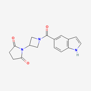 1-(1-(1H-indole-5-carbonyl)azetidin-3-yl)pyrrolidine-2,5-dione