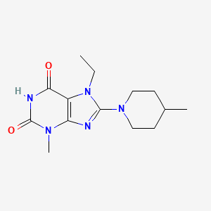 7-ethyl-3-methyl-8-(4-methylpiperidin-1-yl)-1H-purine-2,6(3H,7H)-dione
