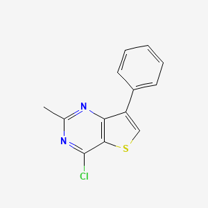 molecular formula C13H9ClN2S B2804339 4-Chloro-2-methyl-7-phenylthieno[3,2-d]pyrimidine CAS No. 1267382-72-8