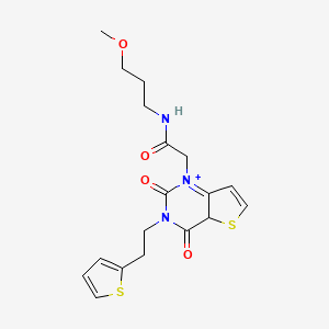 2-{2,4-dioxo-3-[2-(thiophen-2-yl)ethyl]-1H,2H,3H,4H-thieno[3,2-d]pyrimidin-1-yl}-N-(3-methoxypropyl)acetamide