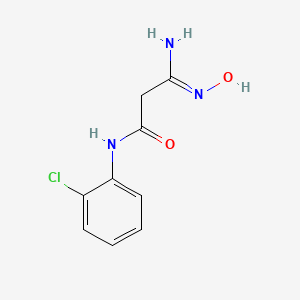 molecular formula C9H10ClN3O2 B2804357 N-(2-chlorophenyl)-2-(N'-hydroxycarbamimidoyl)acetamide CAS No. 733794-85-9