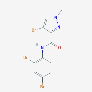 molecular formula C11H8Br3N3O B280436 4-bromo-N-(2,4-dibromophenyl)-1-methyl-1H-pyrazole-3-carboxamide 
