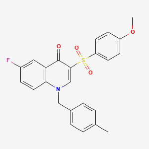 6-Fluoro-3-(4-methoxyphenyl)sulfonyl-1-[(4-methylphenyl)methyl]quinolin-4-one