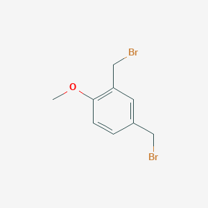 molecular formula C9H10Br2O B2804368 Benzene, 2,4-bis(bromomethyl)-1-methoxy- CAS No. 83020-58-0