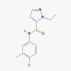 molecular formula C13H14BrN3O B280437 N-(4-bromo-3-methylphenyl)-1-ethyl-1H-pyrazole-5-carboxamide 