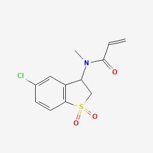 N-(5-Chloro-1,1-dioxo-2,3-dihydro-1-benzothiophen-3-yl)-N-methylprop-2-enamide