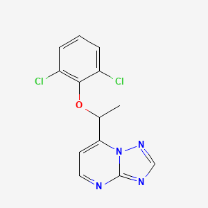 molecular formula C13H10Cl2N4O B2804383 7-(1-(2,6-二氯苯氧)乙基)(1,2,4)三唑并[1,5-a]嘧啶 CAS No. 477865-67-1