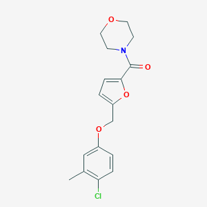 molecular formula C17H18ClNO4 B280439 4-Chloro-3-methylphenyl [5-(4-morpholinylcarbonyl)-2-furyl]methyl ether 