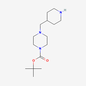 molecular formula C15H29N3O2 B2804409 Tert-butyl 4-(piperidin-4-ylmethyl)piperazine-1-carboxylate CAS No. 1211568-27-2