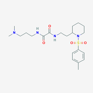 molecular formula C21H34N4O4S B2804411 N1-(3-(dimethylamino)propyl)-N2-(2-(1-tosylpiperidin-2-yl)ethyl)oxalamide CAS No. 898445-47-1