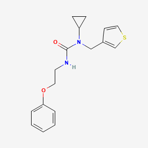 molecular formula C17H20N2O2S B2804414 1-Cyclopropyl-3-(2-phenoxyethyl)-1-(thiophen-3-ylmethyl)urea CAS No. 1396635-41-8