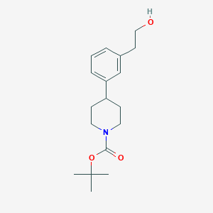 molecular formula C18H27NO3 B2804416 t-Butyl 4-(3-(2-hydroxyethyl)phenyl)piperidine-1-carboxylate CAS No. 1853217-57-8