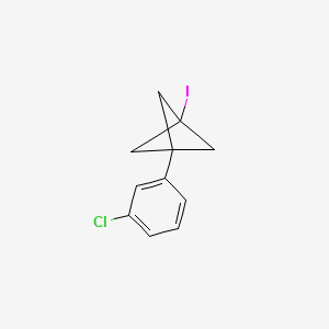 molecular formula C11H10ClI B2804417 1-(3-Chlorophenyl)-3-iodobicyclo[1.1.1]pentane CAS No. 2287312-00-7