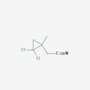 molecular formula C6H7Cl2N B2804418 2-(2,2-Dichloro-1-methylcyclopropyl)acetonitrile CAS No. 828263-23-6