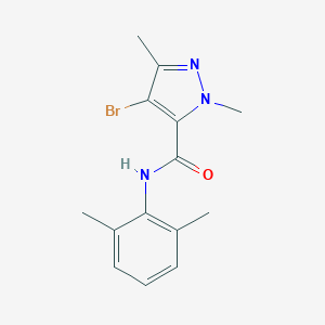molecular formula C14H16BrN3O B280442 4-bromo-N-(2,6-dimethylphenyl)-1,3-dimethyl-1H-pyrazole-5-carboxamide 