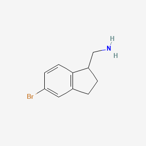 molecular formula C10H12BrN B2804424 (5-bromo-2,3-dihydro-1H-inden-1-yl)methanamine CAS No. 1188232-80-5