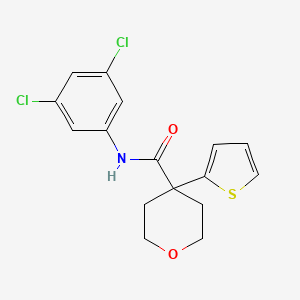 molecular formula C16H15Cl2NO2S B2804425 N-(3,5-dichlorophenyl)-4-(thiophen-2-yl)oxane-4-carboxamide CAS No. 877651-20-2