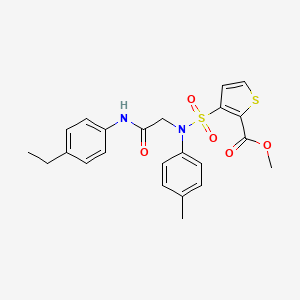 molecular formula C23H24N2O5S2 B2804427 Methyl 3-[{2-[(4-ethylphenyl)amino]-2-oxoethyl}(4-methylphenyl)sulfamoyl]thiophene-2-carboxylate CAS No. 895265-54-0