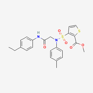 Methyl 3-[{2-[(4-ethylphenyl)amino]-2-oxoethyl}(4-methylphenyl)sulfamoyl]thiophene-2-carboxylate