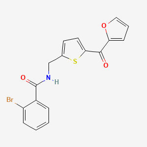 B2804440 2-bromo-N-((5-(furan-2-carbonyl)thiophen-2-yl)methyl)benzamide CAS No. 1797140-92-1