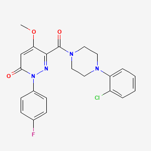 6-(4-(2-chlorophenyl)piperazine-1-carbonyl)-2-(4-fluorophenyl)-5-methoxypyridazin-3(2H)-one