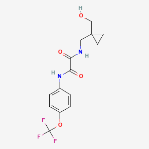 molecular formula C14H15F3N2O4 B2804450 N1-((1-(羟甲基)环丙基甲基)-N2-(4-(三氟甲氧基)苯基)草酰胺 CAS No. 1251544-25-8