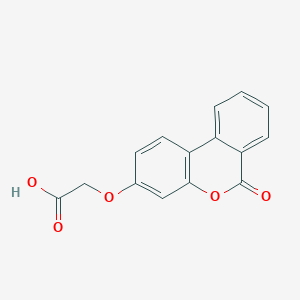 molecular formula C15H10O5 B2804456 2-(6-氧代苯并[c]咯曼-3-基)氧乙酸 CAS No. 307524-21-6