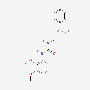 molecular formula C18H22N2O4 B2804457 1-(2,3-二甲氧基苯基)-3-(3-羟基-3-苯基丙基)脲 CAS No. 1396805-87-0