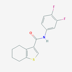 molecular formula C15H13F2NOS B280446 N-(3,4-difluorophenyl)-4,5,6,7-tetrahydro-1-benzothiophene-3-carboxamide 