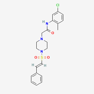 N-(5-chloro-2-methylphenyl)-2-[4-[(E)-2-phenylethenyl]sulfonylpiperazin-1-yl]acetamide