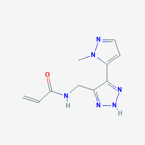 molecular formula C10H12N6O B2804461 N-[[5-(2-Methylpyrazol-3-yl)-2H-triazol-4-yl]methyl]prop-2-enamide CAS No. 2305354-51-0