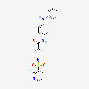 1-[(2-chloropyridin-3-yl)sulfonyl]-N-[4-(phenylamino)phenyl]piperidine-4-carboxamide