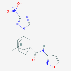 molecular formula C16H18N6O4 B280447 3-{3-nitro-1H-1,2,4-triazol-1-yl}-N-(3-isoxazolyl)-1-adamantanecarboxamide 