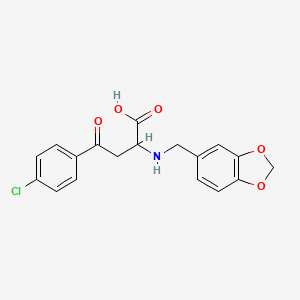 2-((1,3-Benzodioxol-5-ylmethyl)amino)-4-(4-chlorophenyl)-4-oxobutanoic acid